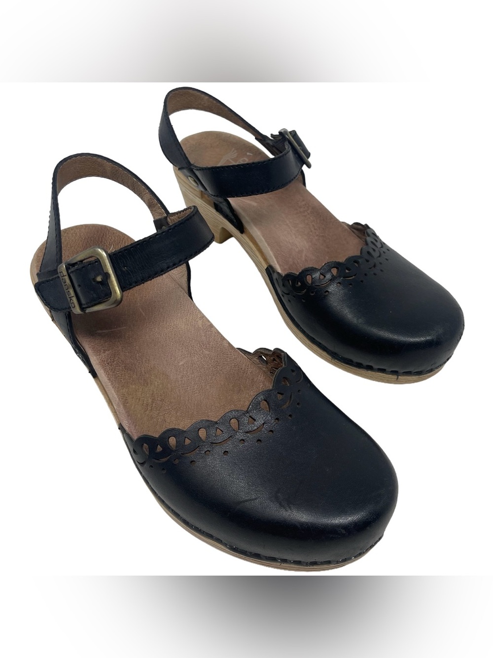 Dansko “Marta” Women’s Size EU 37/US 6.5-7 Black Leather Mary Jane Clog Boho